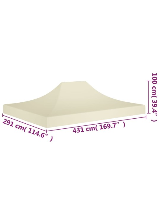 Střecha k party stanu 4,5 x 3 m krémová 270 g/m²