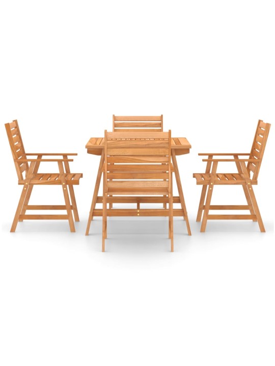 5dílný zahradní jídelní set masivní akáciové dřevo