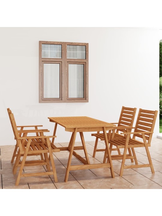 5dílný zahradní jídelní set masivní akáciové dřevo