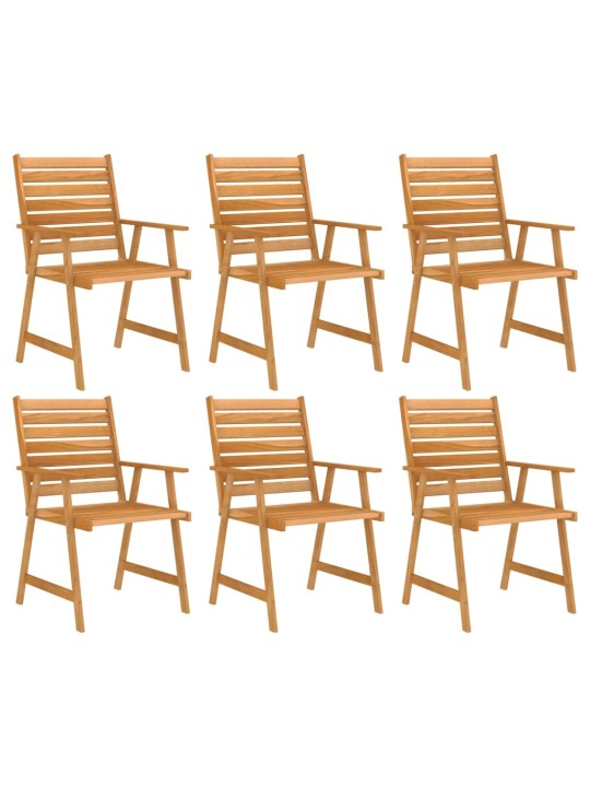 7dílný zahradní jídelní set masivní akáciové dřevo