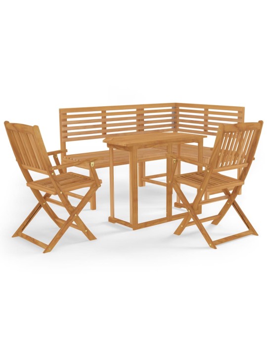4dílný bistro set masivní akáciové dřevo