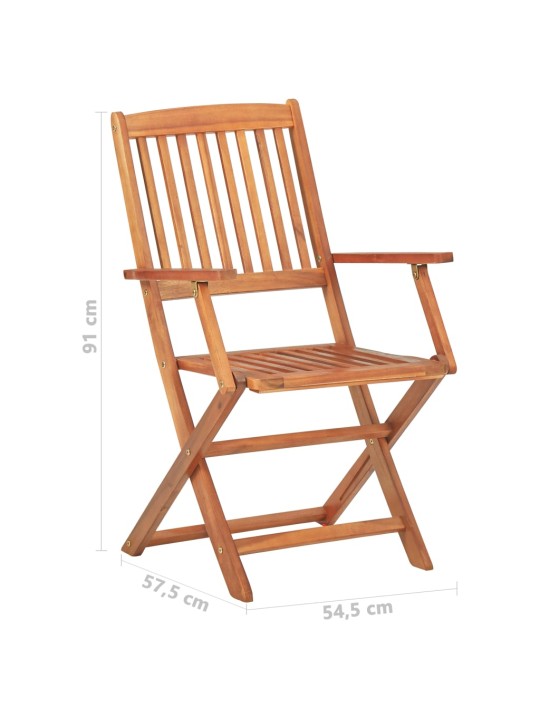 4dílný bistro set masivní akáciové dřevo