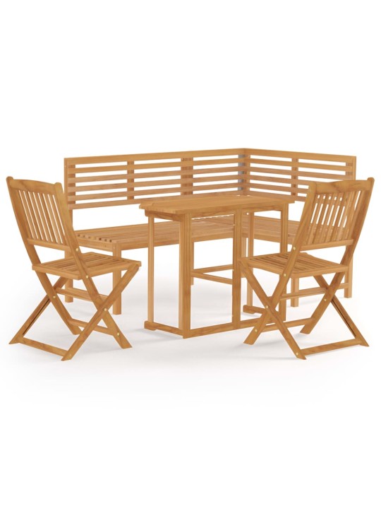 4dílný bistro set masivní akáciové dřevo