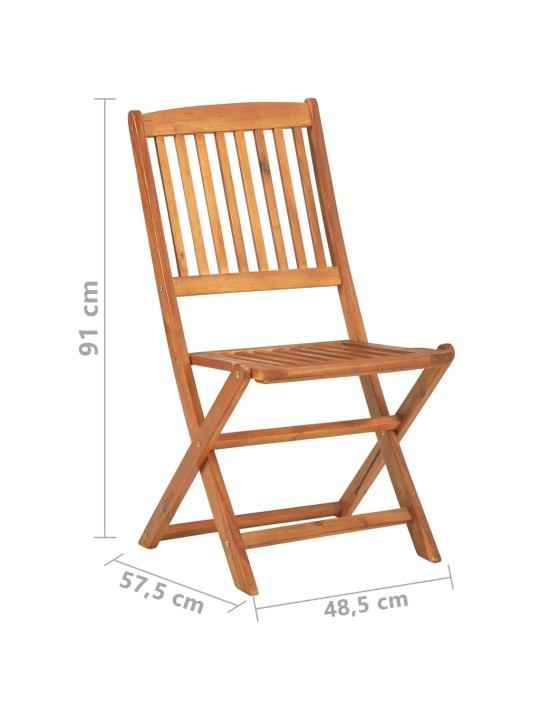 4dílný bistro set masivní akáciové dřevo