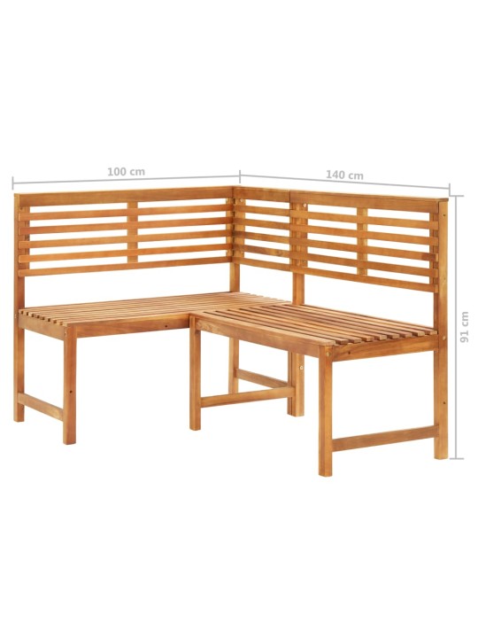 4dílný bistro set masivní akáciové dřevo