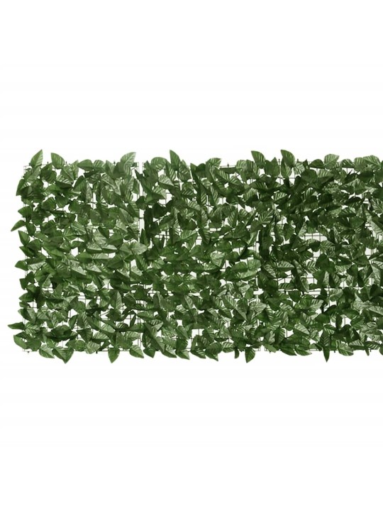 Balkónová zástěna s tmavě zelenými listy 300 x 75 cm