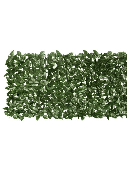 Balkónová zástěna s tmavě zelenými listy 400 x 75 cm