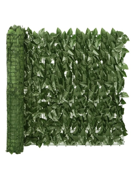Balkónová zástěna s tmavě zelenými listy 500 x 75 cm
