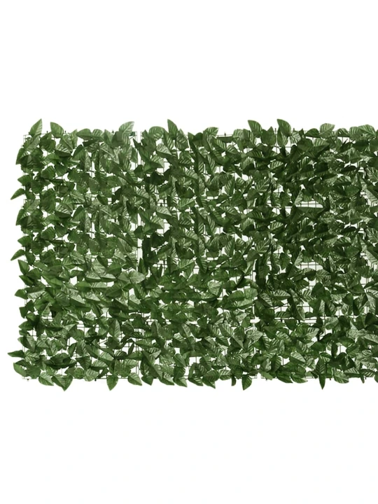 Balkónová zástěna s tmavě zelenými listy 400 x 100 cm