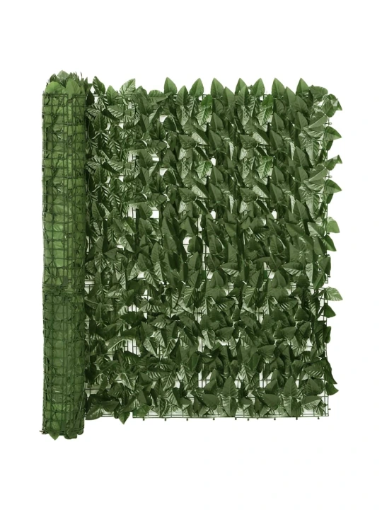 Balkónová zástěna s tmavě zelenými listy 500 x 100 cm