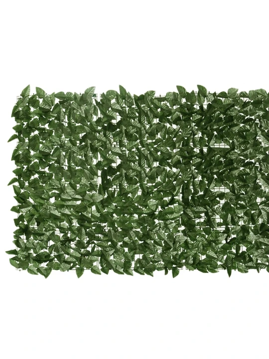 Balkónová zástěna s tmavě zelenými listy 600 x 100 cm