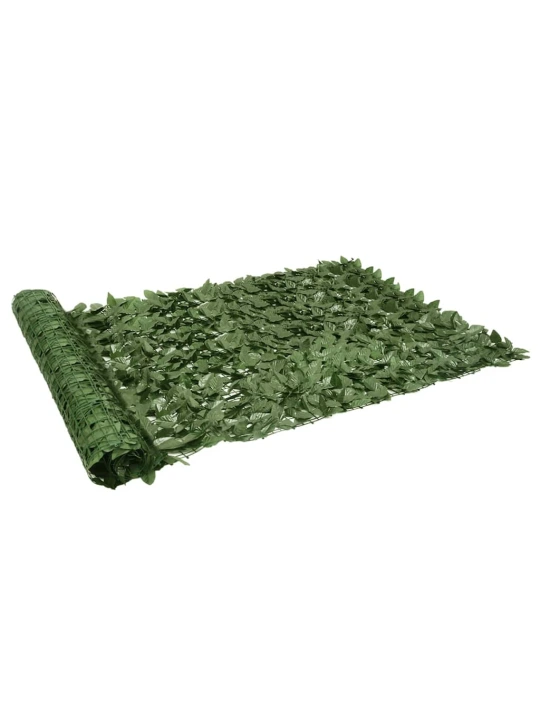 Balkónová zástěna s tmavě zelenými listy 300 x 150 cm