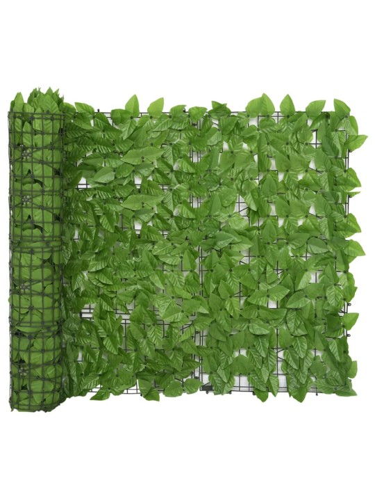 Balkónová zástěna se zelenými listy 300 x 100 cm