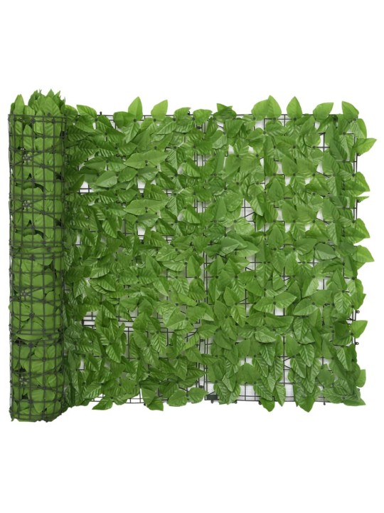 Balkónová zástěna s zelenými listy 400 x 100 cm