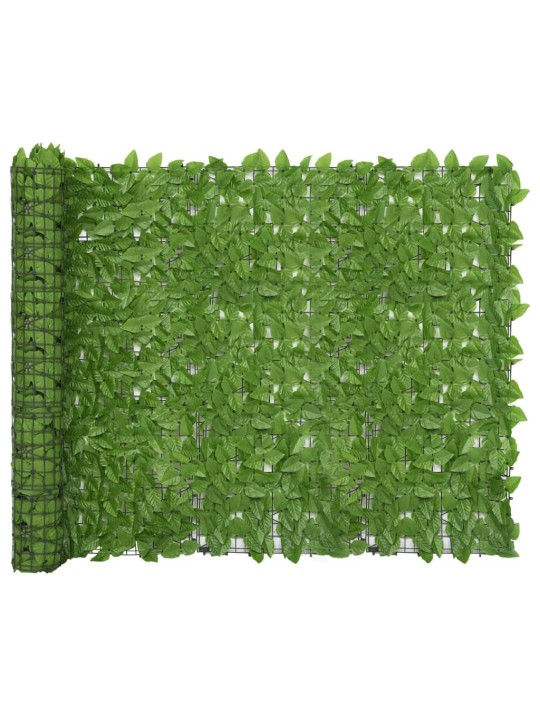 Balkónová zástěna se zelenými listy 400 x 150 cm