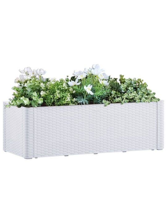 Zahradní vyvýšený záhon se samozavlažováním bílý 100x43x33 cm