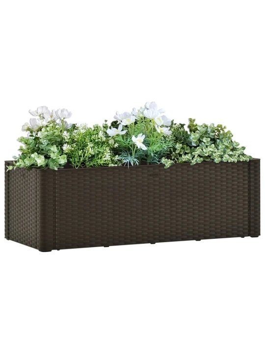 Zahradní vyvýšený záhon se samozavlažováním mokka 100x43x33 cm