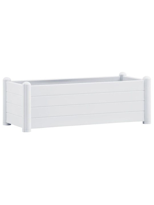 Vyvýšený záhon PP bílý 100 x 43 x 35 cm
