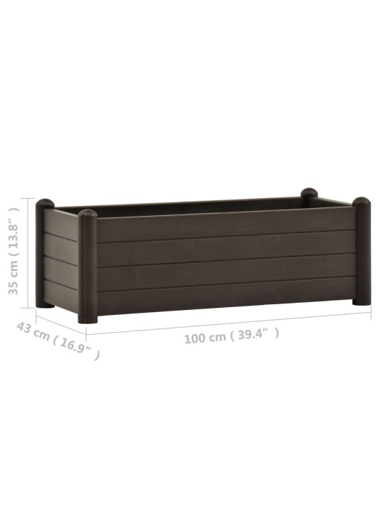Vyvýšený záhon PP moka 100 x 43 x 35 cm