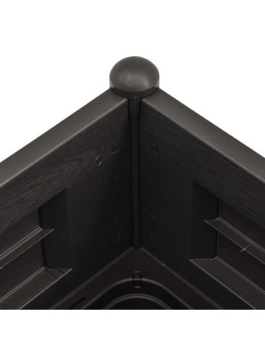 Vyvýšený záhon PP antracitový 100 x 43 x 35 cm