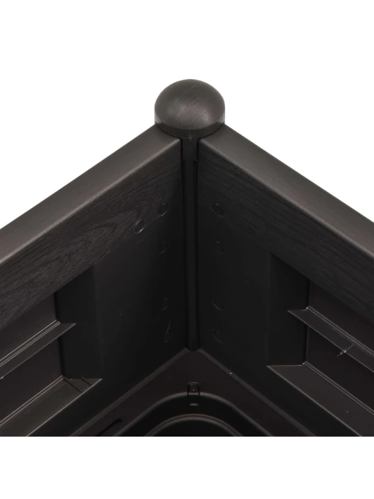 Vyvýšený záhon PP antracitový 100 x 43 x 35 cm