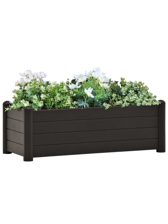 Vyvýšený záhon PP antracitový 100 x 43 x 35 cm