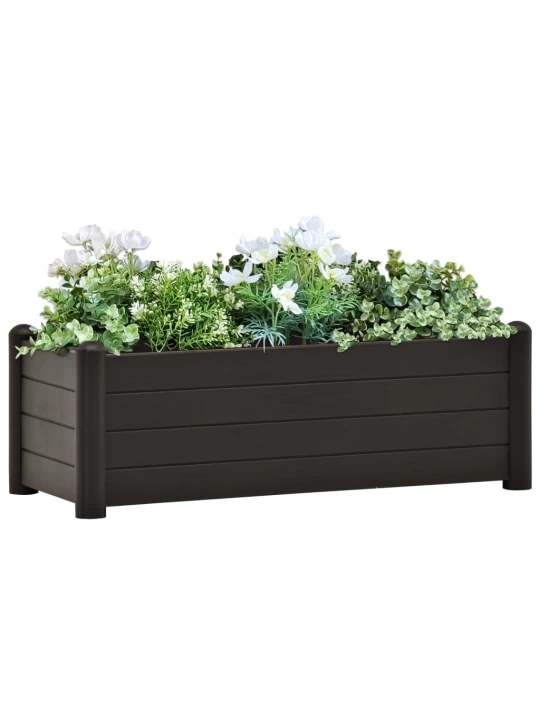 Vyvýšený záhon PP antracitový 100 x 43 x 35 cm