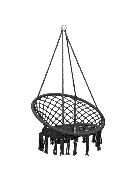 Závěsné houpací křeslo 80 cm antracitové