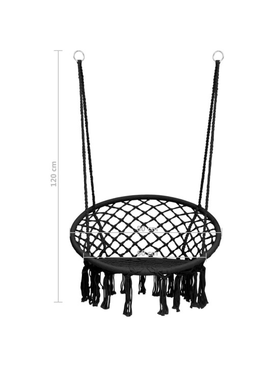 Závěsné houpací křeslo 80 cm antracitové
