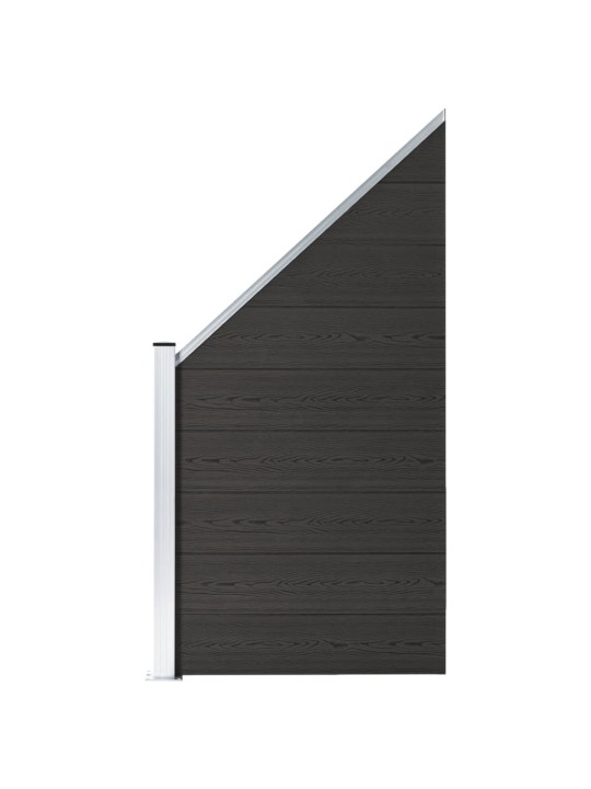 Plotový dílec WPC 95 x (105–180) cm černý