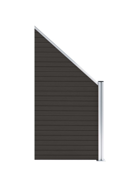 Plotový dílec WPC 95 x (105–180) cm černý