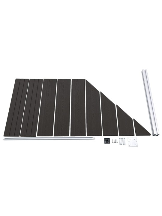 Plotový dílec WPC 95 x (105–180) cm černý