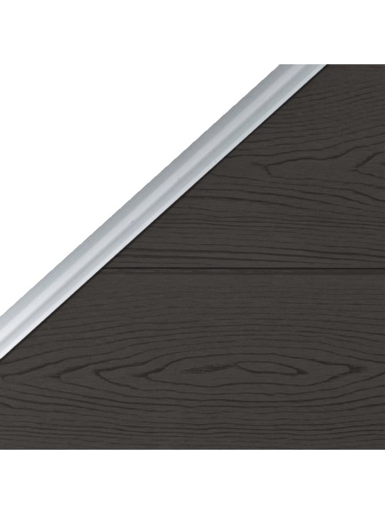 Plotový dílec WPC 95 x (105–180) cm černý