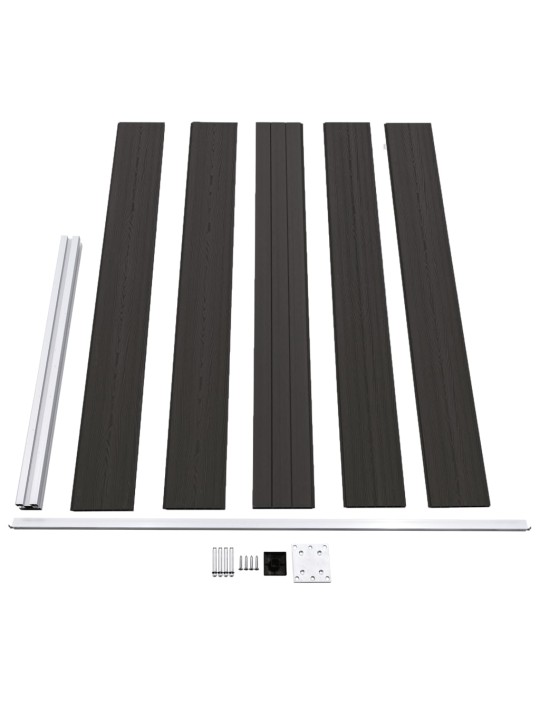 Plotový dílec WPC 175 x 105 cm černý