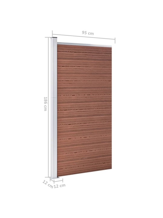 Plotový dílec WPC 95 x 186 cm hnědý
