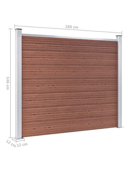 Plotový dílec WPC 180 x 146 cm hnědý