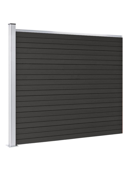 Plotový dílec WPC 175 x 146 cm šedý