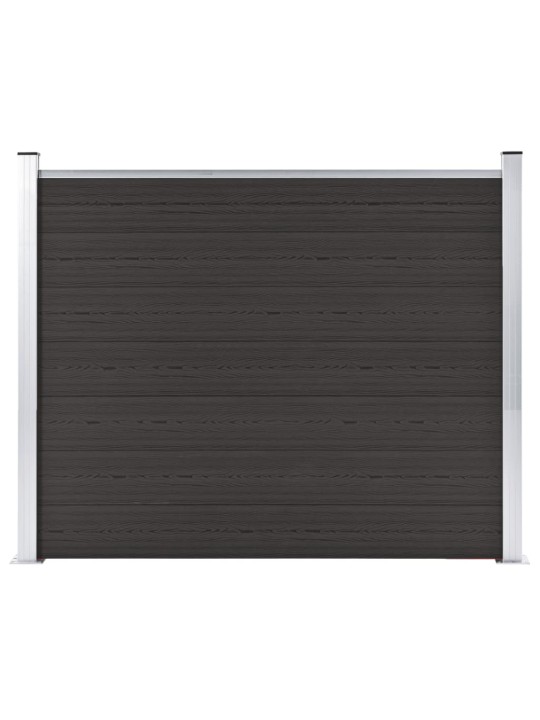 Plotový dílec WPC 180 x 146 cm černý