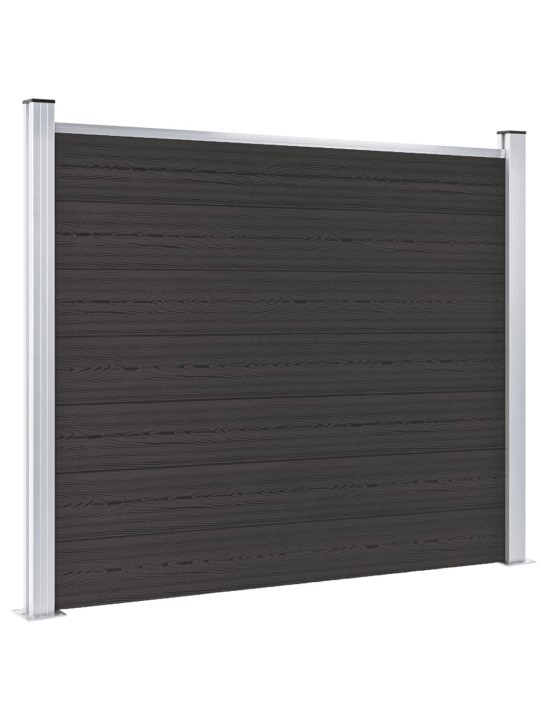 Plotový dílec WPC 180 x 146 cm černý