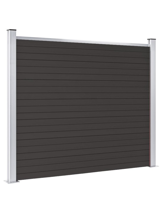 Plotový dílec WPC 180 x 146 cm černý