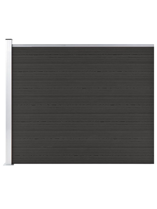 Plotový dílec WPC 175 x 146 cm černý