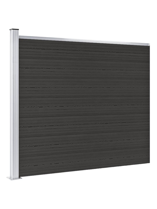Plotový dílec WPC 175 x 146 cm černý
