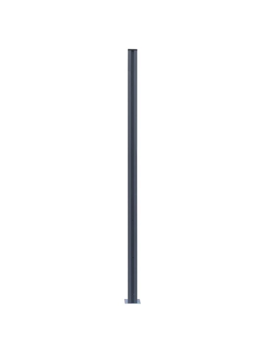 Plotové sloupky tmavě šedé 2 ks 185 cm hliník