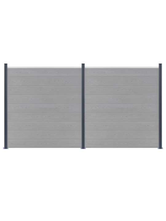 Plotové sloupky 3 ks tmavě šedé 185 cm hliník
