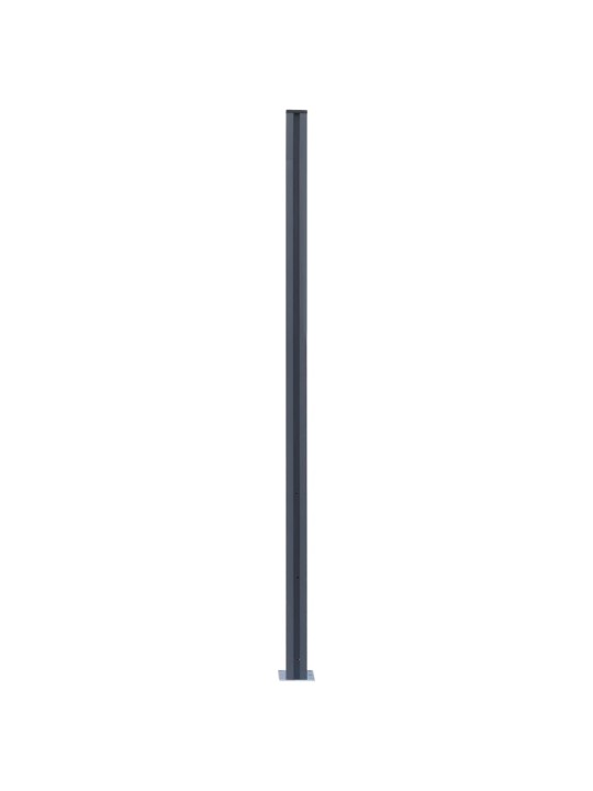 Plotové sloupky 3 ks tmavě šedé 185 cm hliník