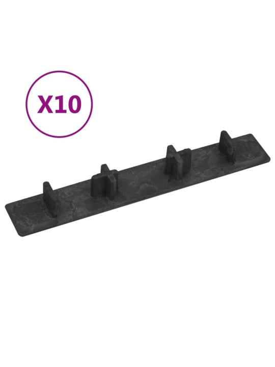 Koncové krytky 10 ks černé plast
