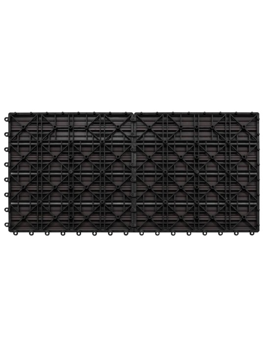 Terasové dlaždice 6 ks WPC 60 x 30 cm 1,08 m² tmavě hnědé