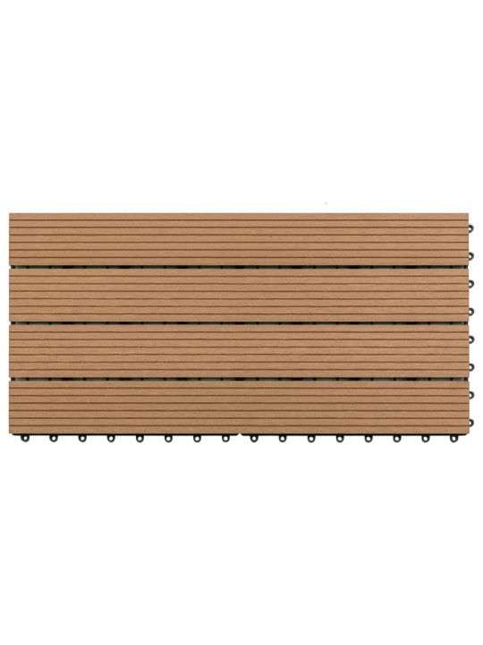 Terasové dlaždice 6 ks WPC 60 x 30 cm 1,08 m² hnědé