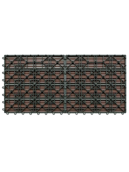 Terasové dlaždice 6 ks WPC 60 x 30 cm 1,08 m² hnědé