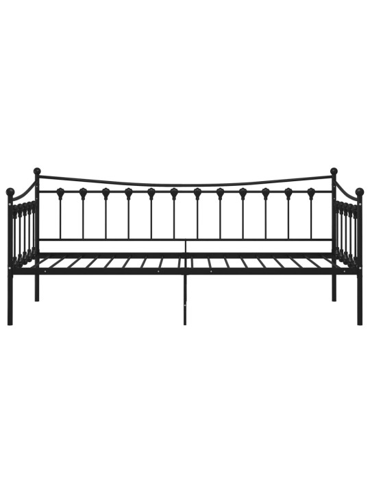 Rám rozkládací postele černý kovový 90 x 200 cm
